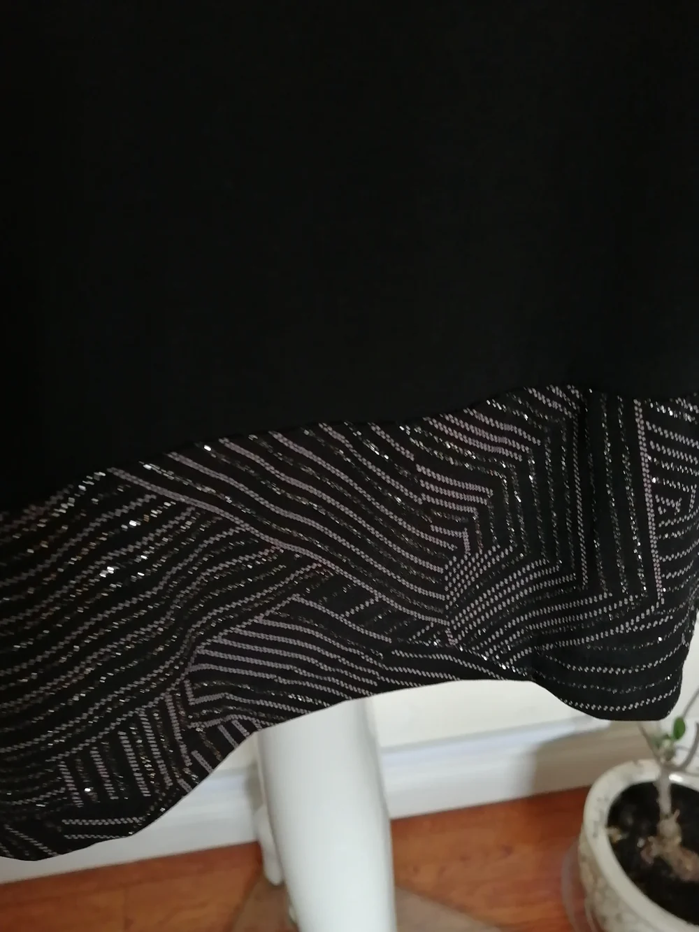 Black Beaded Scoop-Neck Midi Dress - Picture 5 of 9